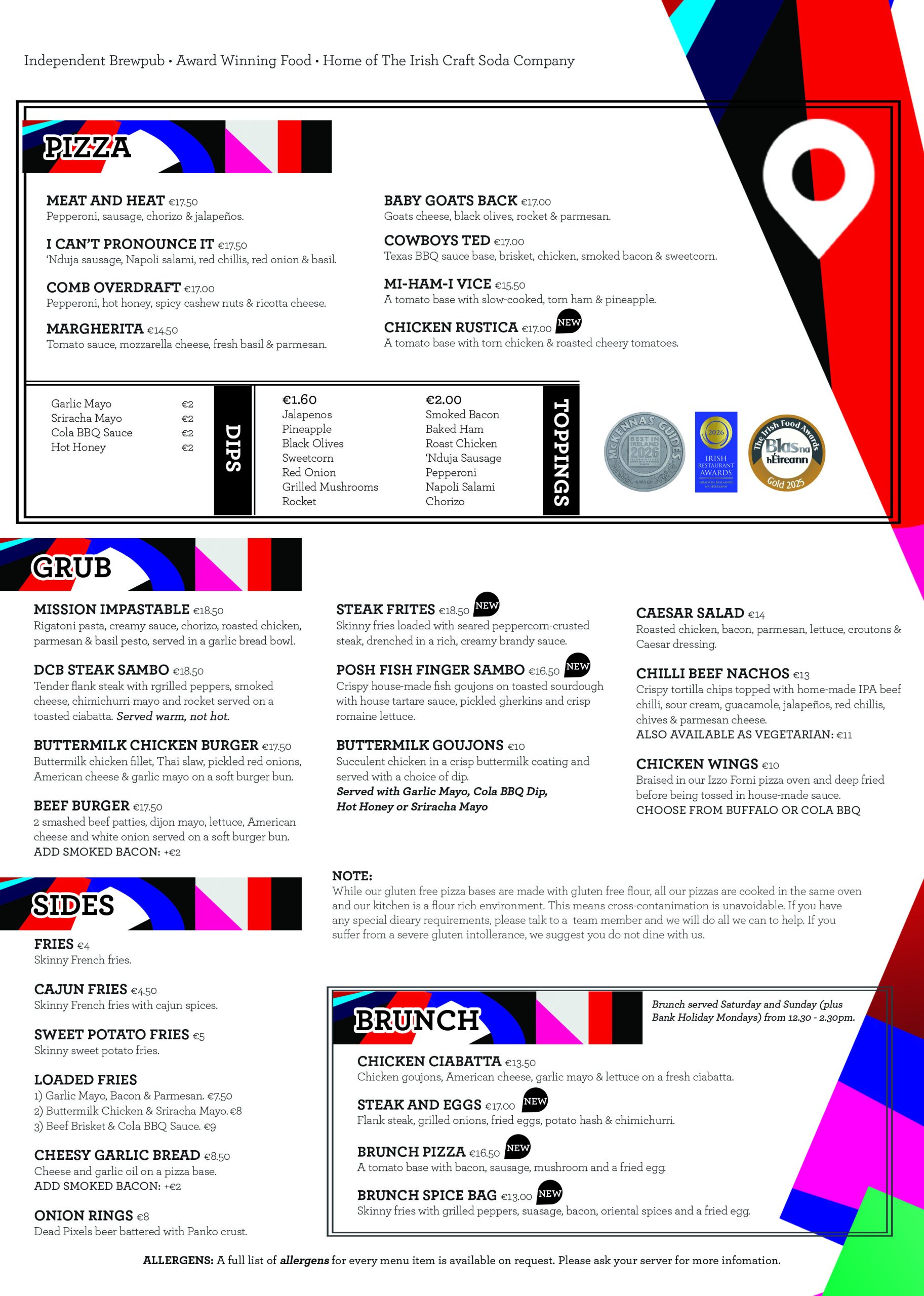 Dead Centre Brewing | Menu